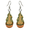 She's Choosing Cleveland Earrings | Naive Folk Painting | S1086