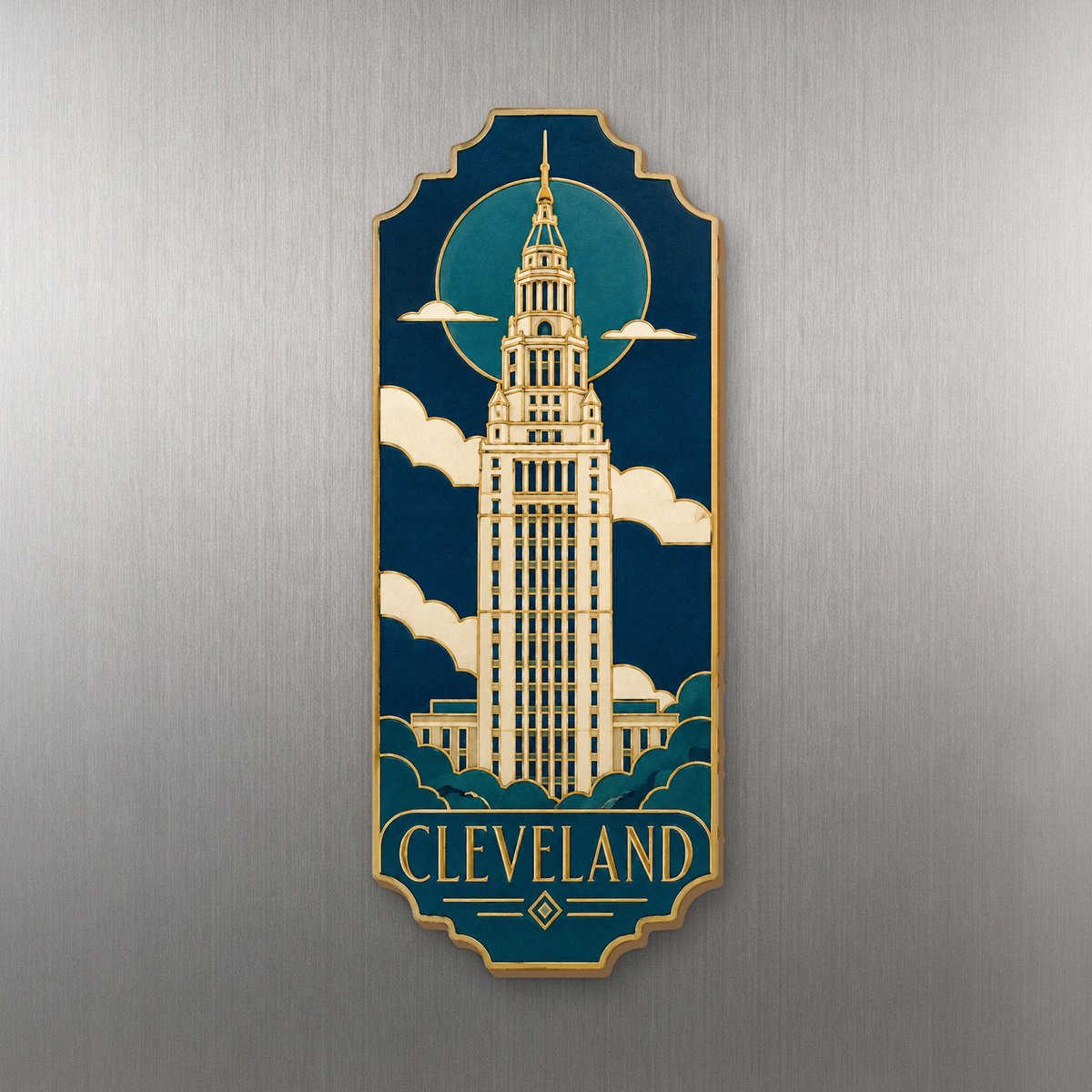 She's Choosing Cleveland Magnet | Cloisonné-Inspired Graphic | S1088-M