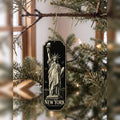 She's Choosing New York Ornament | Scratchboard | S109-O