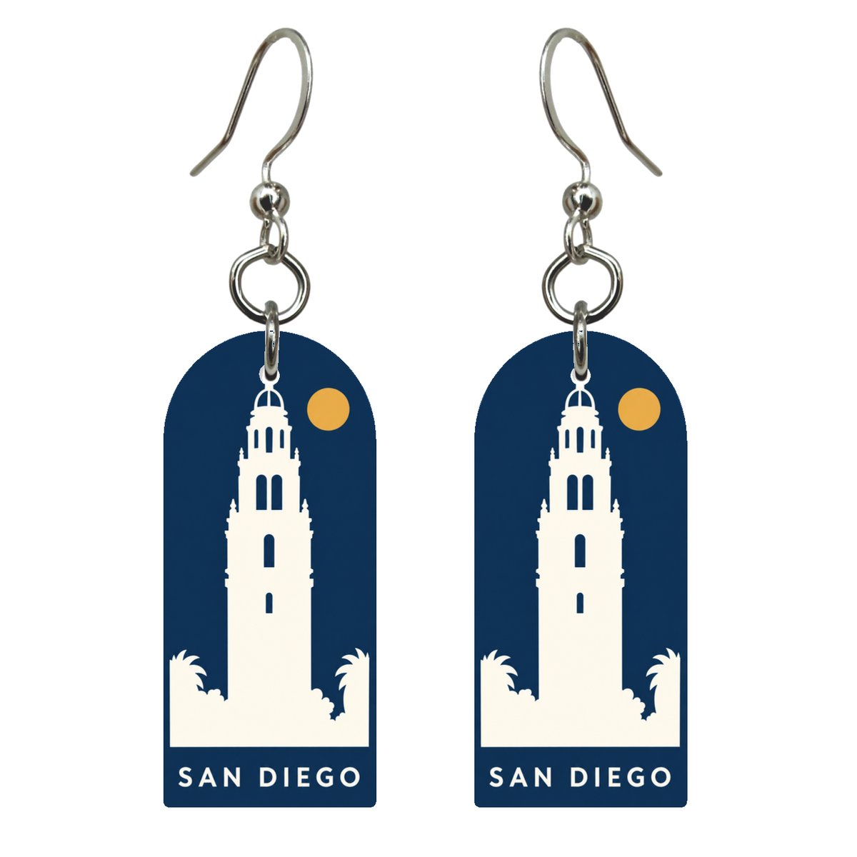 She's Choosing San Diego Earrings | Negative Space Silhouette | S1091