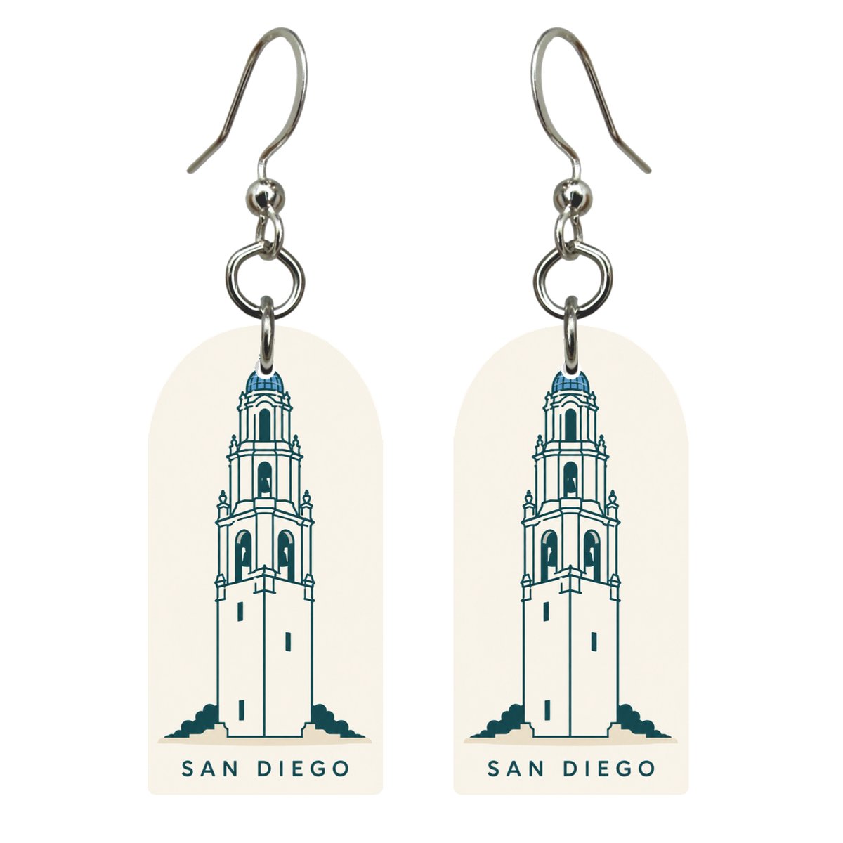 She's Choosing San Diego Earrings | Architectural Monoline | S1093