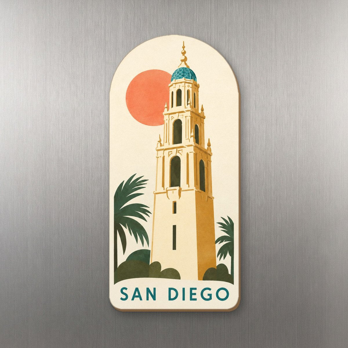 She's Choosing San Diego Magnet | Midcentury Illustration | S1098-M