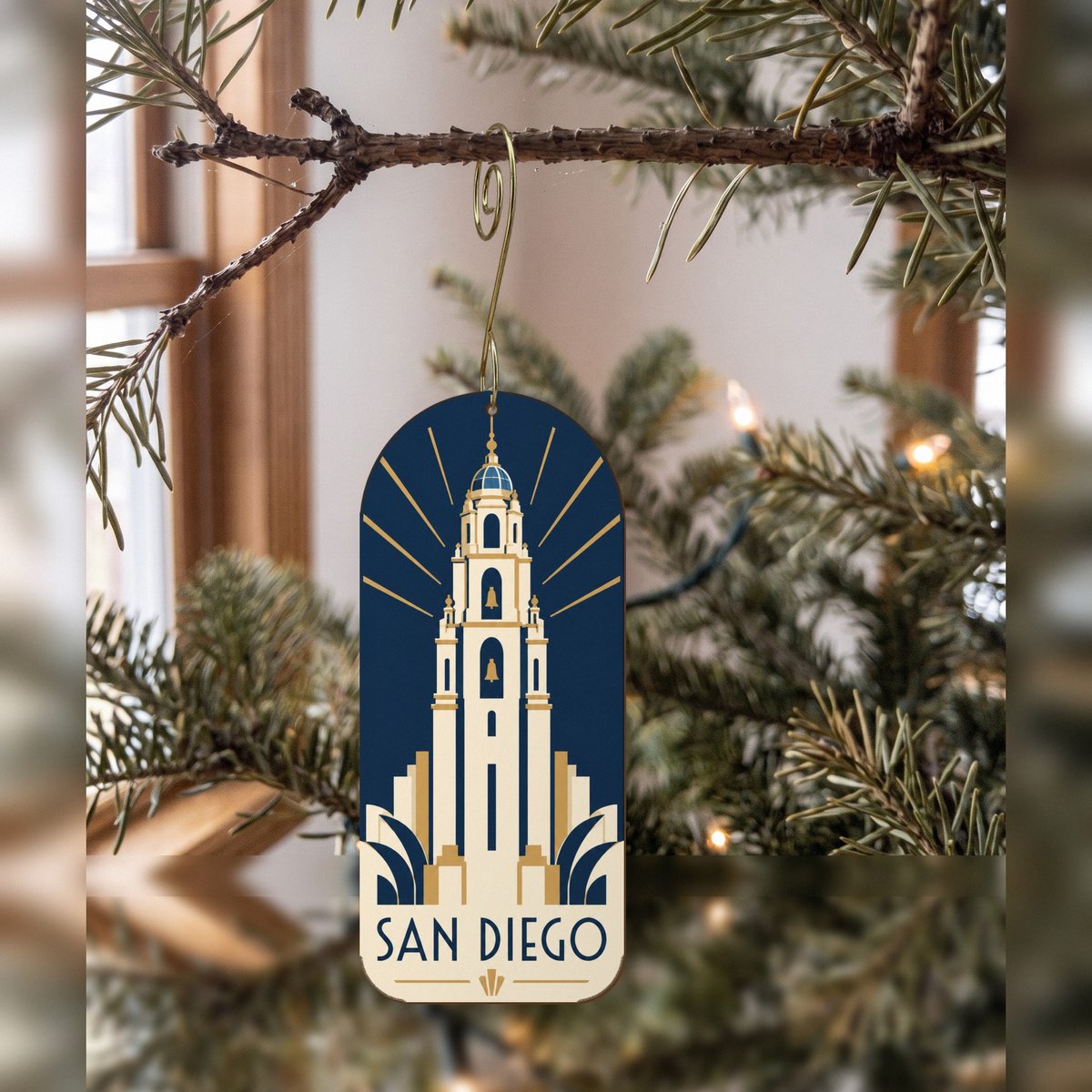She's Choosing San Diego Ornament | Art Deco | S1099-O