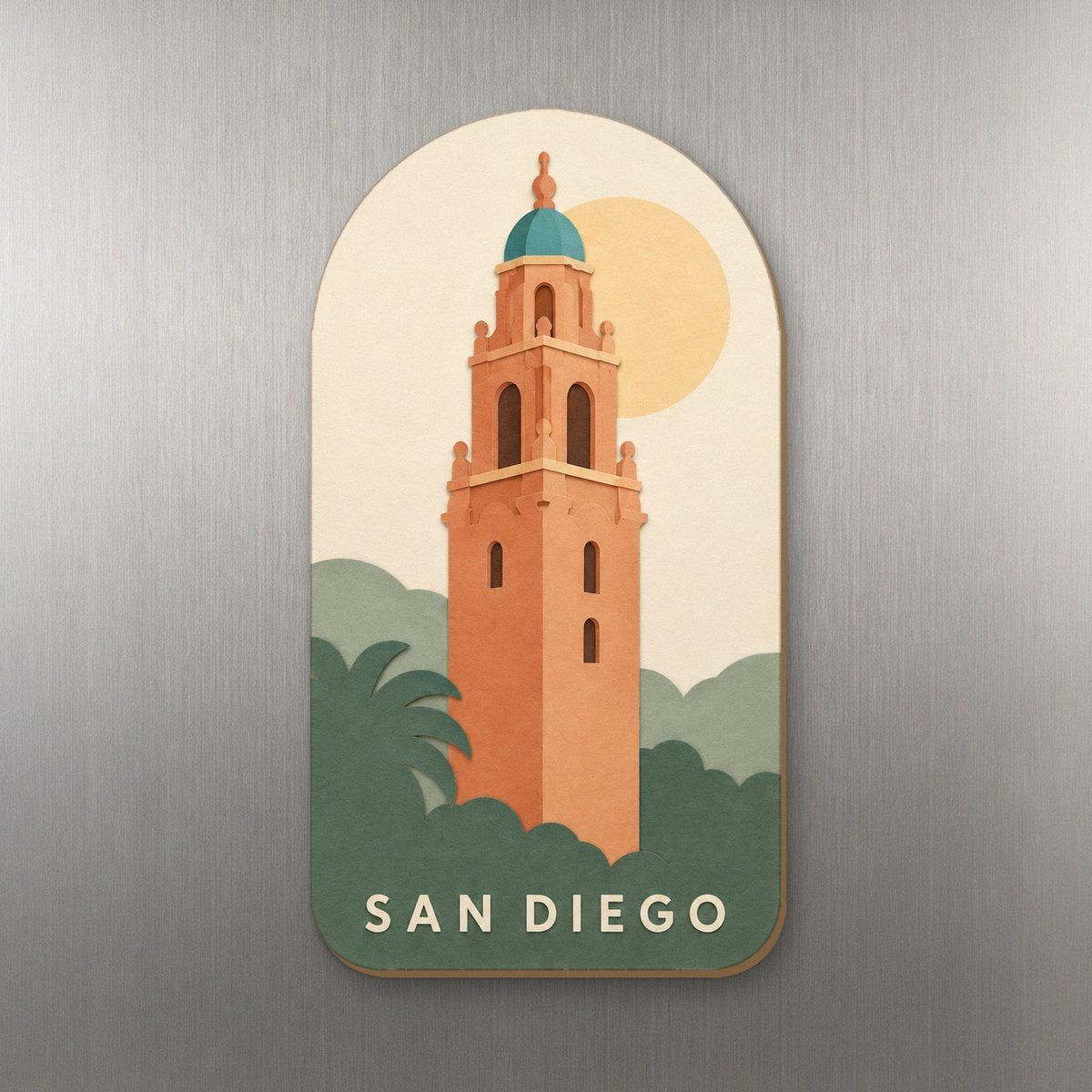 She's Choosing San Diego Magnet | Layered Paper Cut | S1101-M