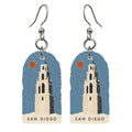 She's Choosing San Diego Earrings | Torn Paper Collage | S1102