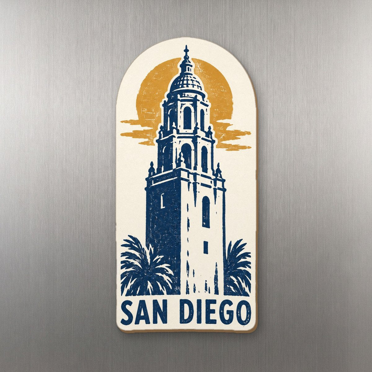 She's Choosing San Diego Magnet | Linocut | S1103-M
