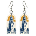 She's Choosing San Diego Earrings | Linocut | S1103