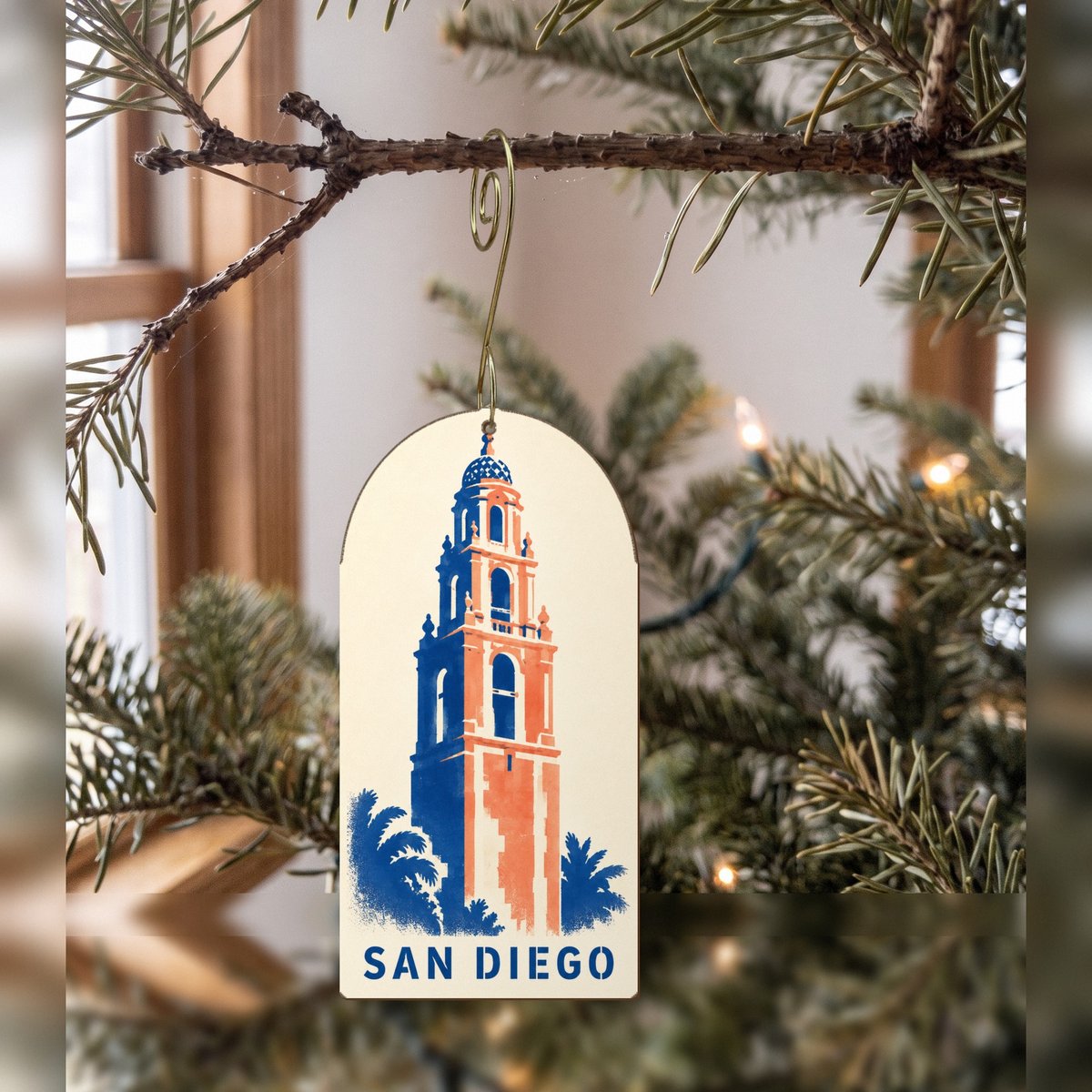 She's Choosing San Diego Ornament | Stencil Graphic | S1106-O