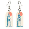 She's Choosing San Diego Earrings | Risograph Inspired Print | S1108