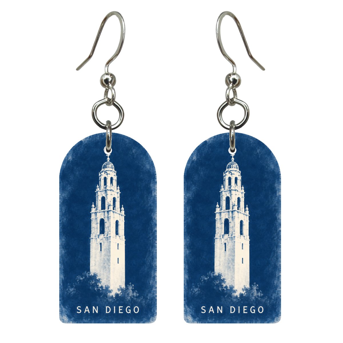 She's Choosing San Diego Earrings | Cyanotype Inspired | S1109