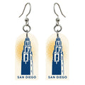She's Choosing San Diego Earrings | Halftone Graphic | S1110