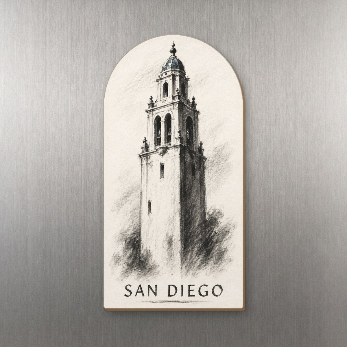 She's Choosing San Diego Magnet | Charcoal Gesture | S1114-M