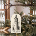 She's Choosing San Diego Ornament | Charcoal Gesture | S1114-O