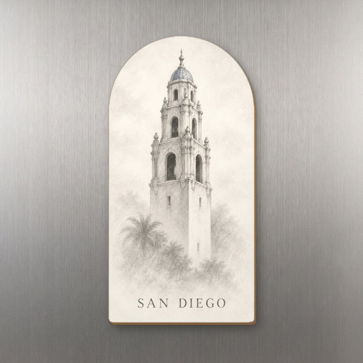She's Choosing San Diego Magnet | Soft Graphite Drawing | S1115-M