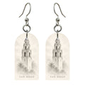 She's Choosing San Diego Earrings | Soft Graphite Drawing | S1115