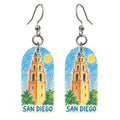 She's Choosing San Diego Earrings | Wax Crayon Drawing | S1116