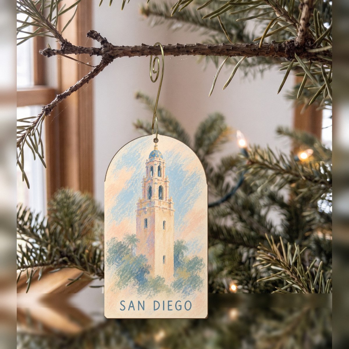 She's Choosing San Diego Ornament | Soft Pastel | S1118-O