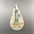 She's Choosing New York Magnet | Pen and Watercolor Wash | S112-M