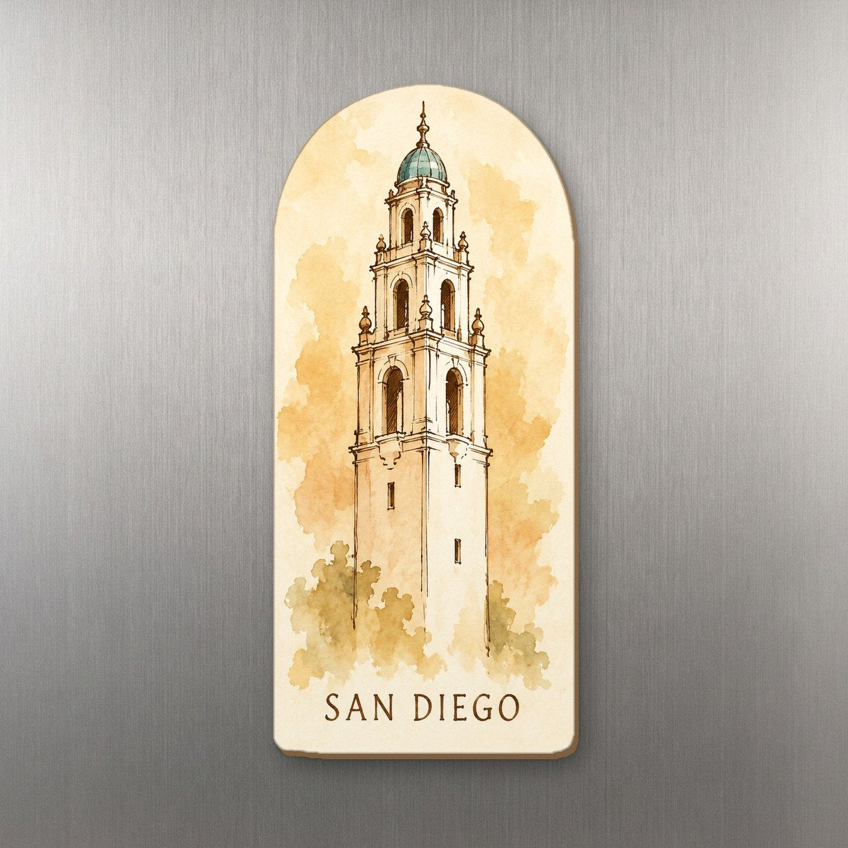 She's Choosing San Diego Magnet | Pen And Watercolor Wash | S1121-M