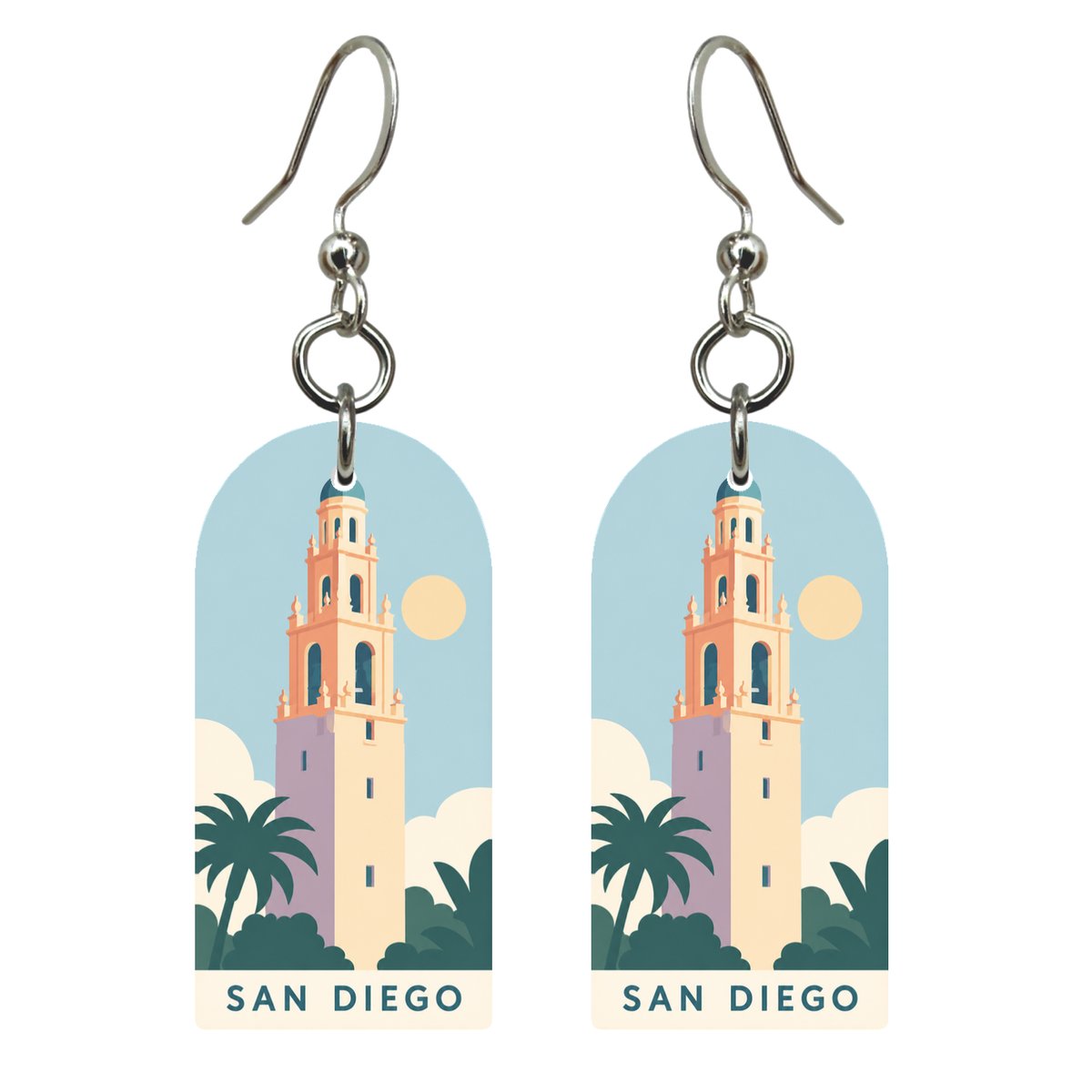She's Choosing San Diego Earrings | Flat Animation Background | S1123