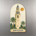She's Choosing San Diego Magnet | Naive Folk Painting | S1125-M