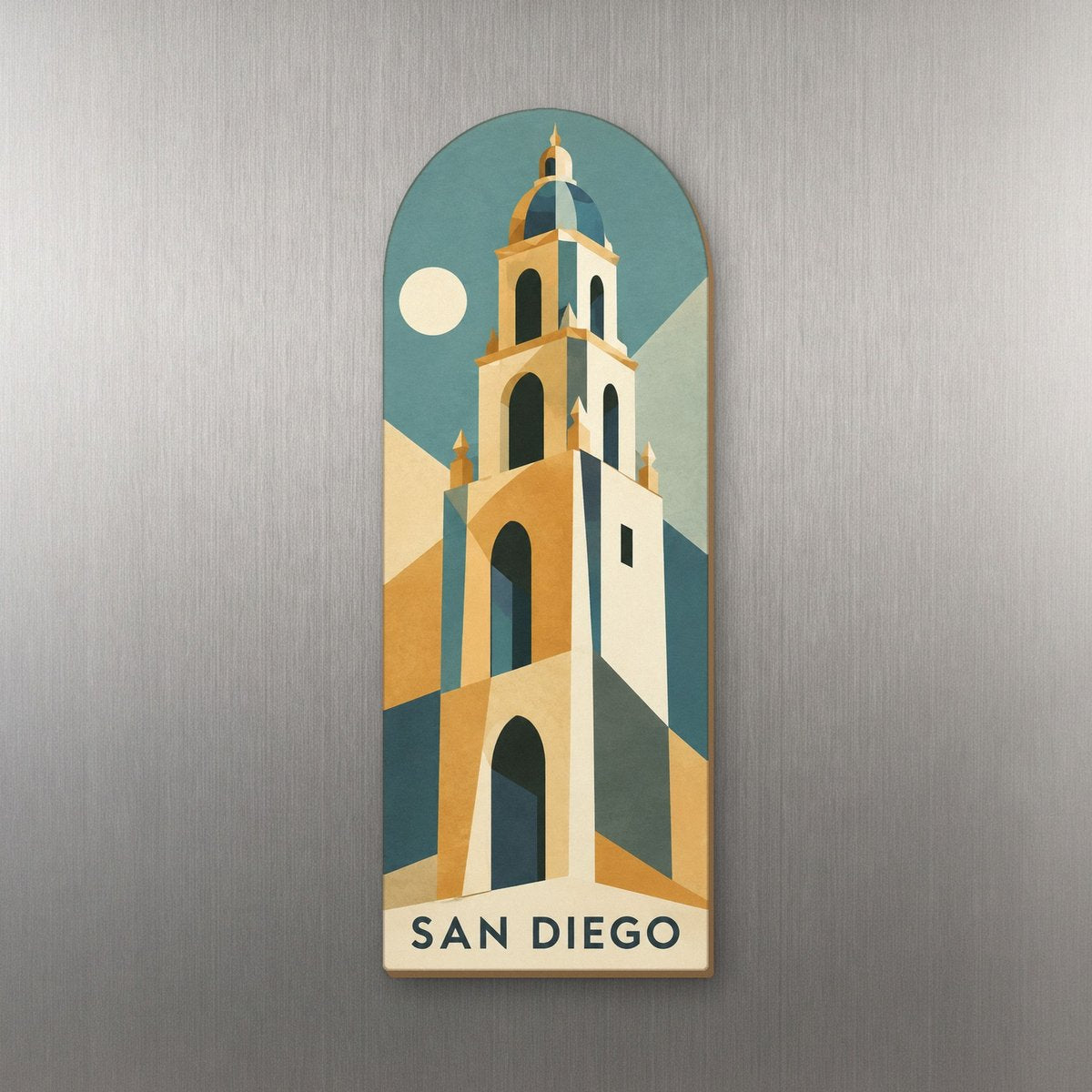 She's Choosing San Diego Magnet | Cubist Simplification | S1127-M
