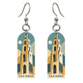She's Choosing San Diego Earrings | Cubist Simplification | S1127