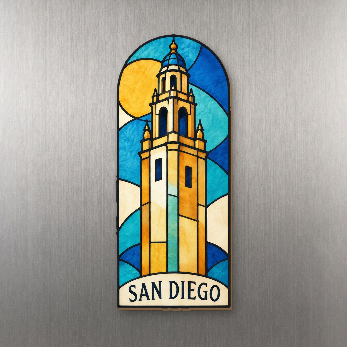 She's Choosing San Diego Magnet | Stained Glass Graphic | S1129-M