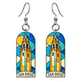 She's Choosing San Diego Earrings | Stained Glass Graphic | S1129