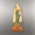 She's Choosing New York Magnet | Naive Folk Painting | S113-M