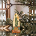She's Choosing New York Ornament | Naive Folk Painting | S113-O