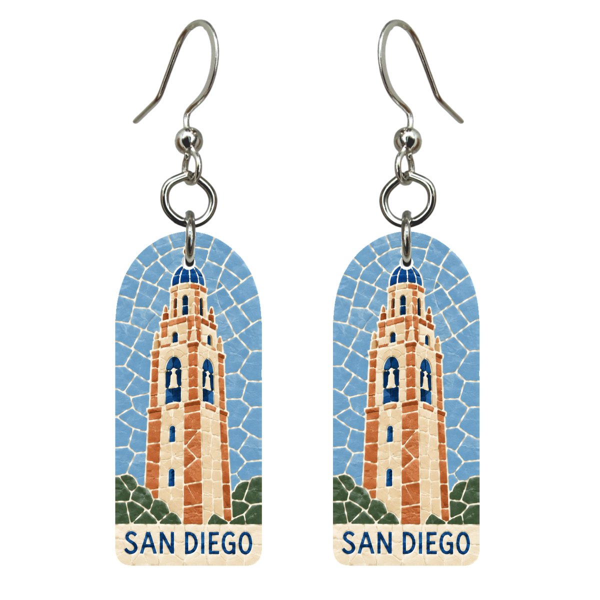She's Choosing San Diego Earrings | Mosaic Blocks | S1130
