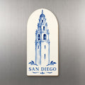 She's Choosing San Diego Magnet | Blue And White Ceramic Illustration | S1131-M