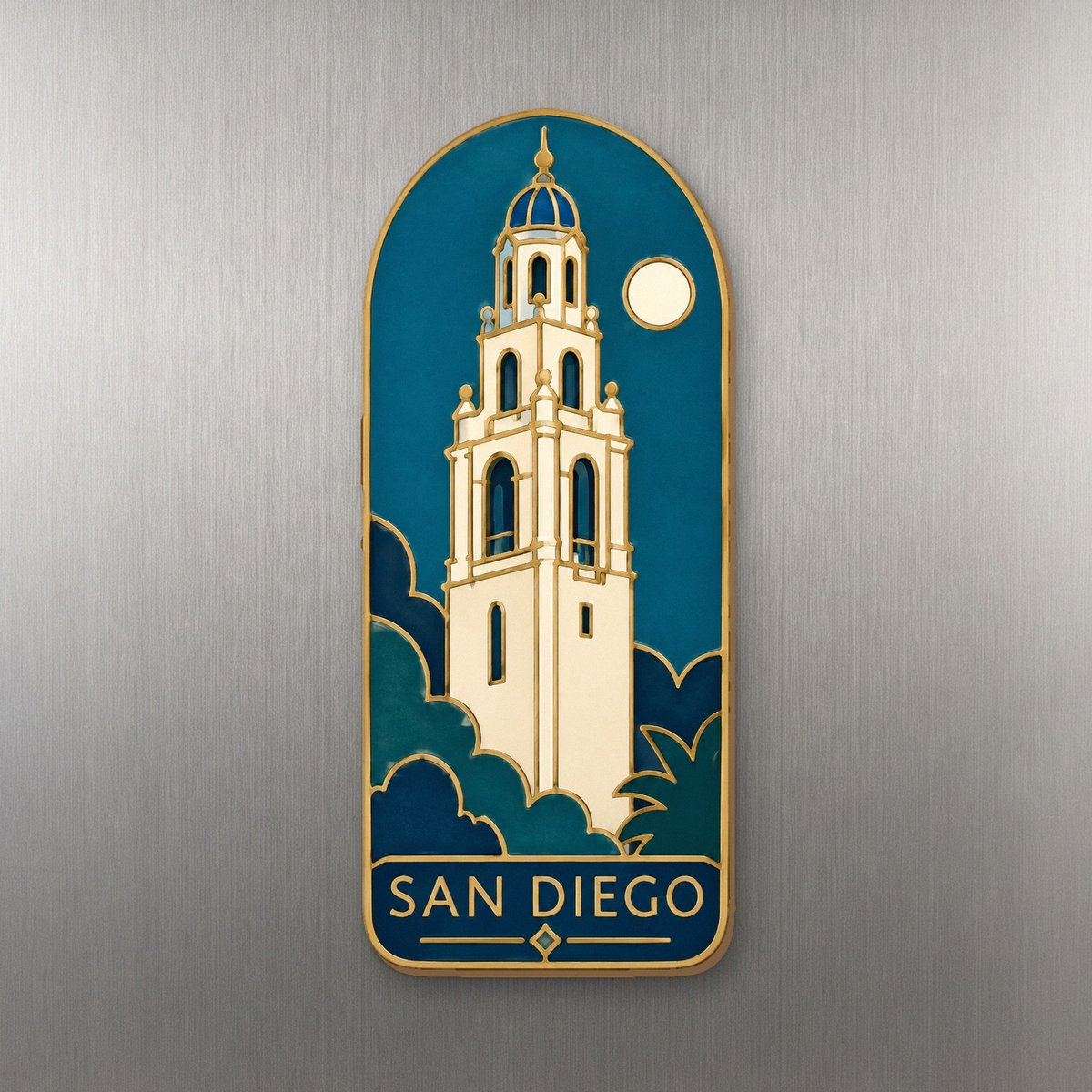 She's Choosing San Diego Magnet | Cloisonne Inspired Graphic | S1132-M