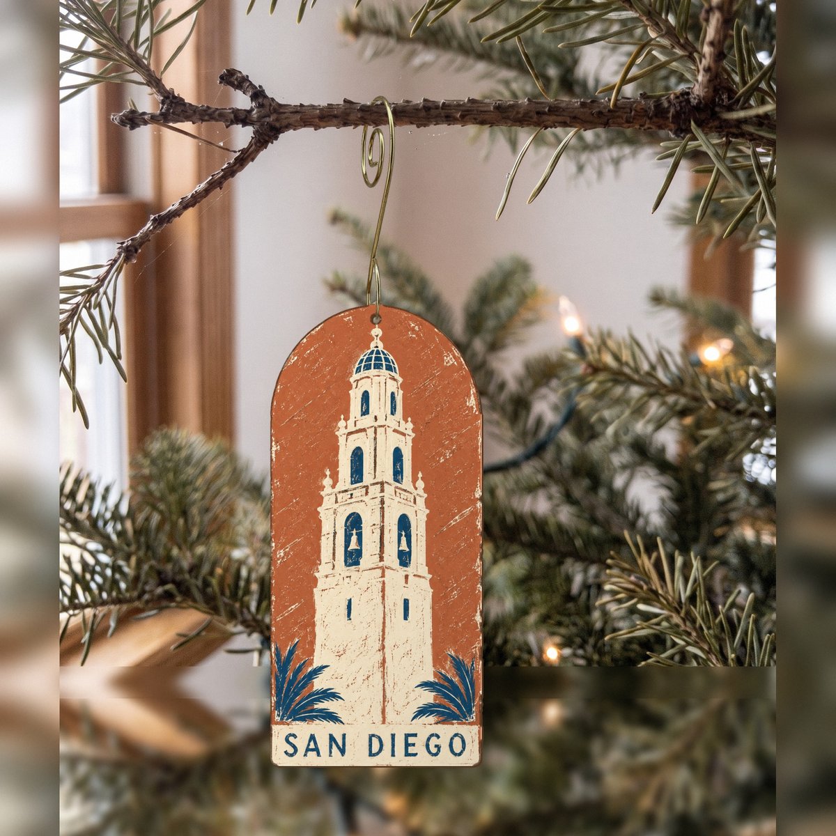 She's Choosing San Diego Ornament | Sgraffito Inspired | S1133-O