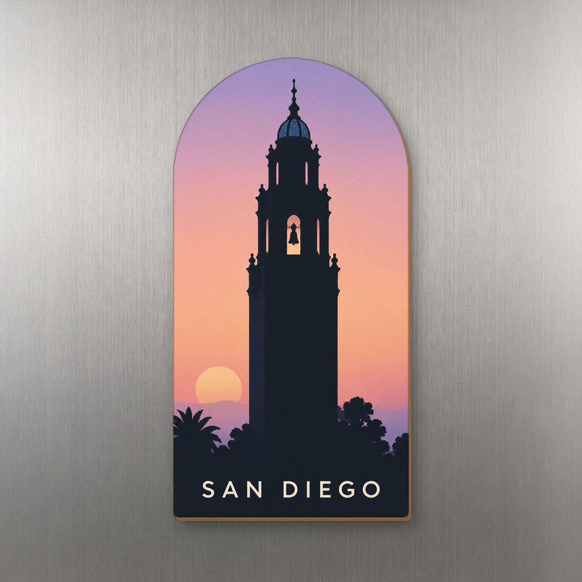 She's Choosing San Diego Magnet | Luminous Dusk Silhouette | S1135-M