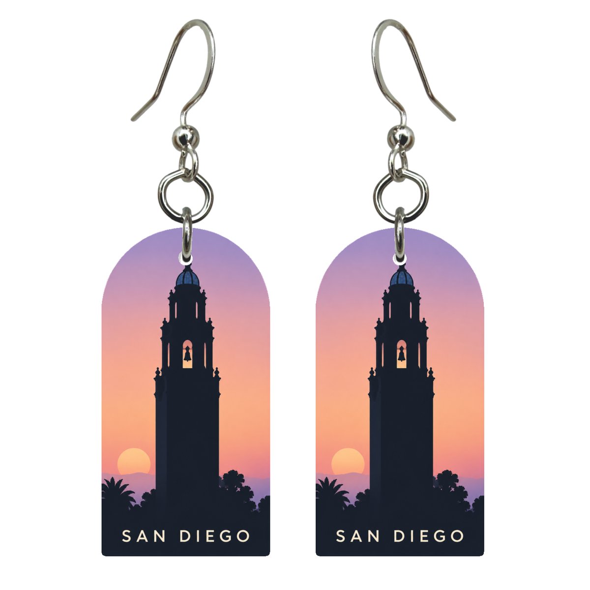 She's Choosing San Diego Earrings | Luminous Dusk Silhouette | S1135