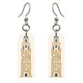 She's Choosing San Diego Earrings | Typographic Illustration | S1138