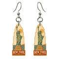 She's Choosing New York Earrings | Naive Folk Painting | S113