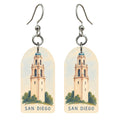 She's Choosing San Diego Earrings | Colored Pencil Over Gouache | S1140