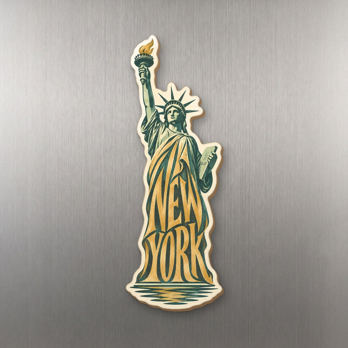 She's Choosing New York Magnet | Typographic Illustration | S116-M