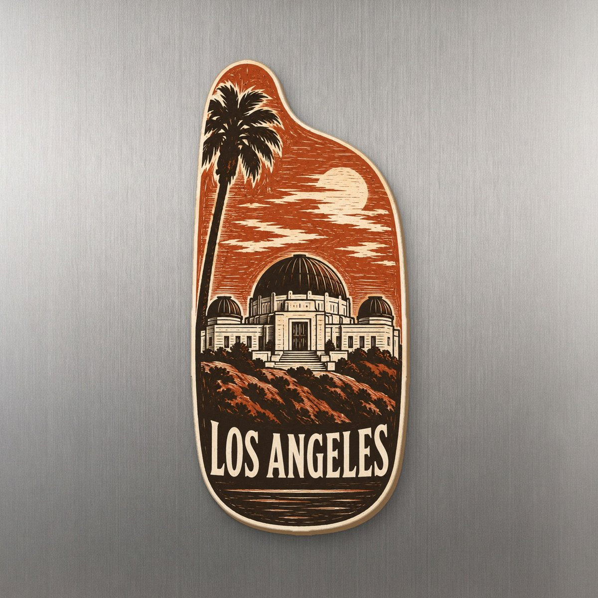 She's Choosing Los Angeles Magnet | Woodcut | S123-M