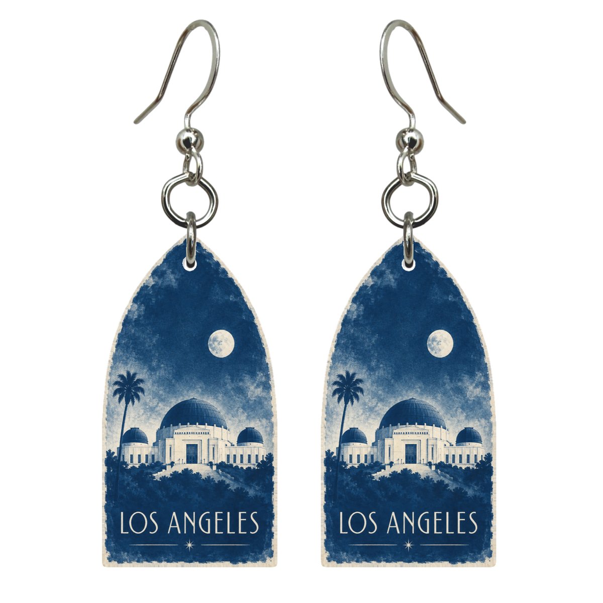 She's Choosing Los Angeles Earrings | Cyanotype-Inspired | S124