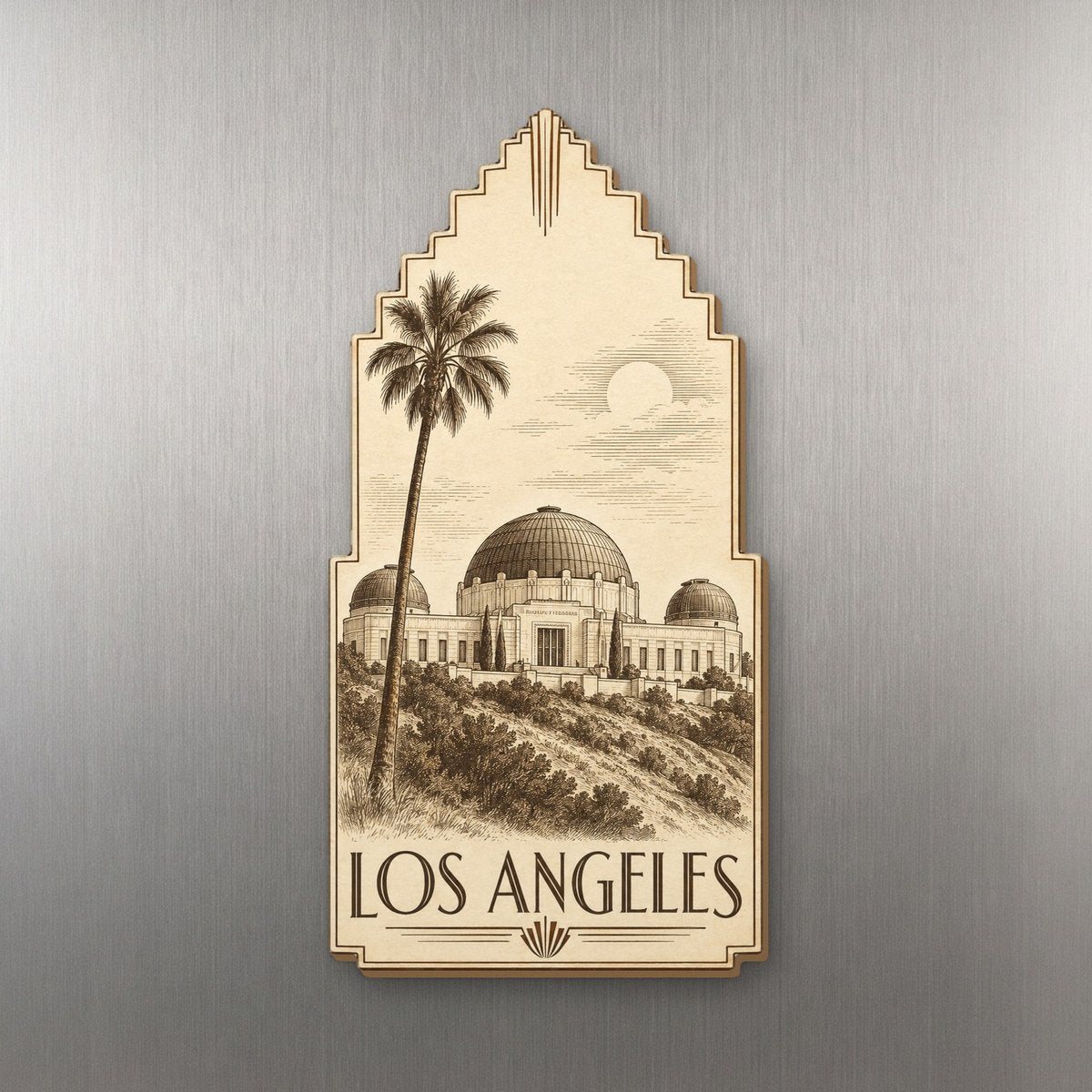 She's Choosing Los Angeles Magnet | Etching-Inspired Linework | S125-M