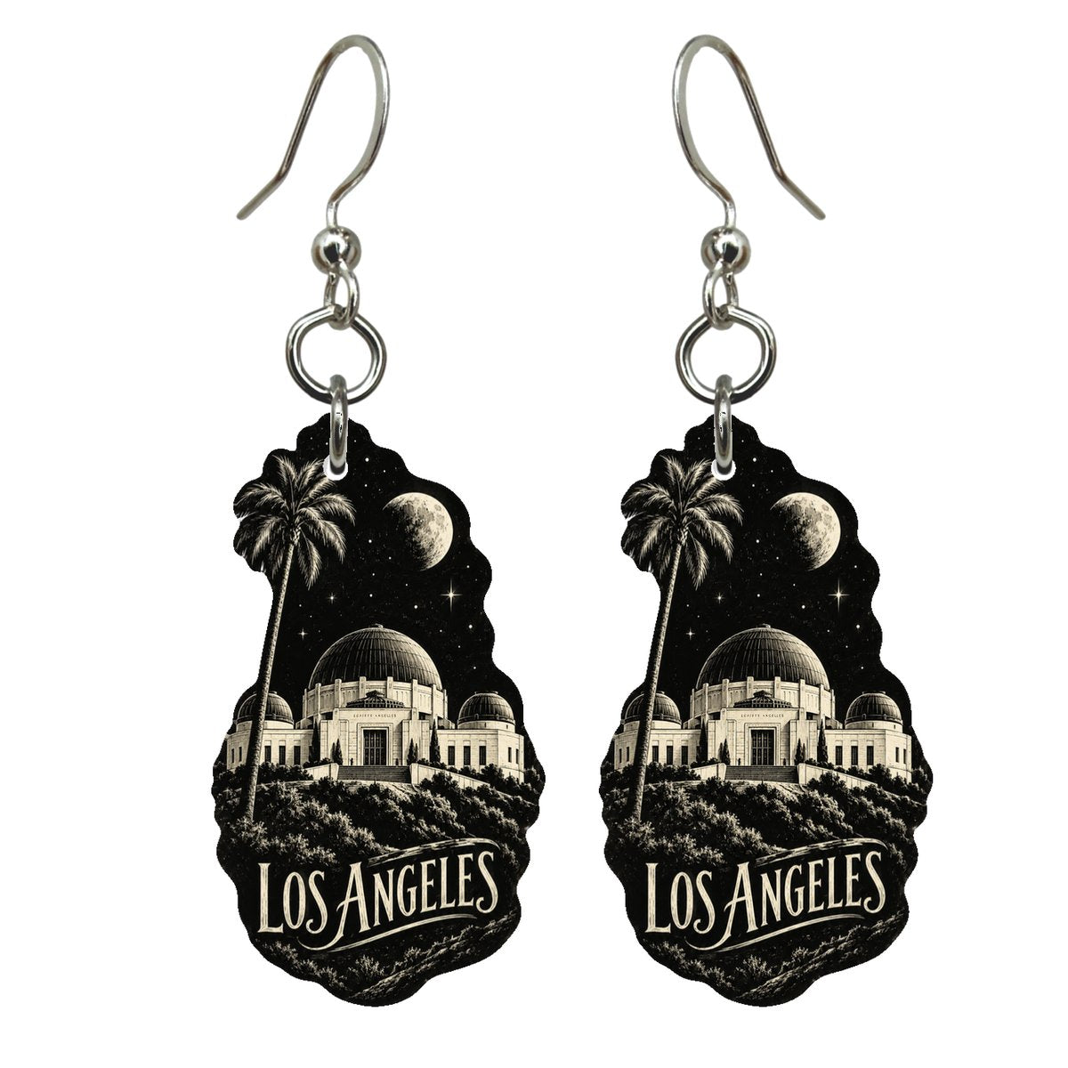 She's Choosing Los Angeles Earrings | Scratchboard | S127