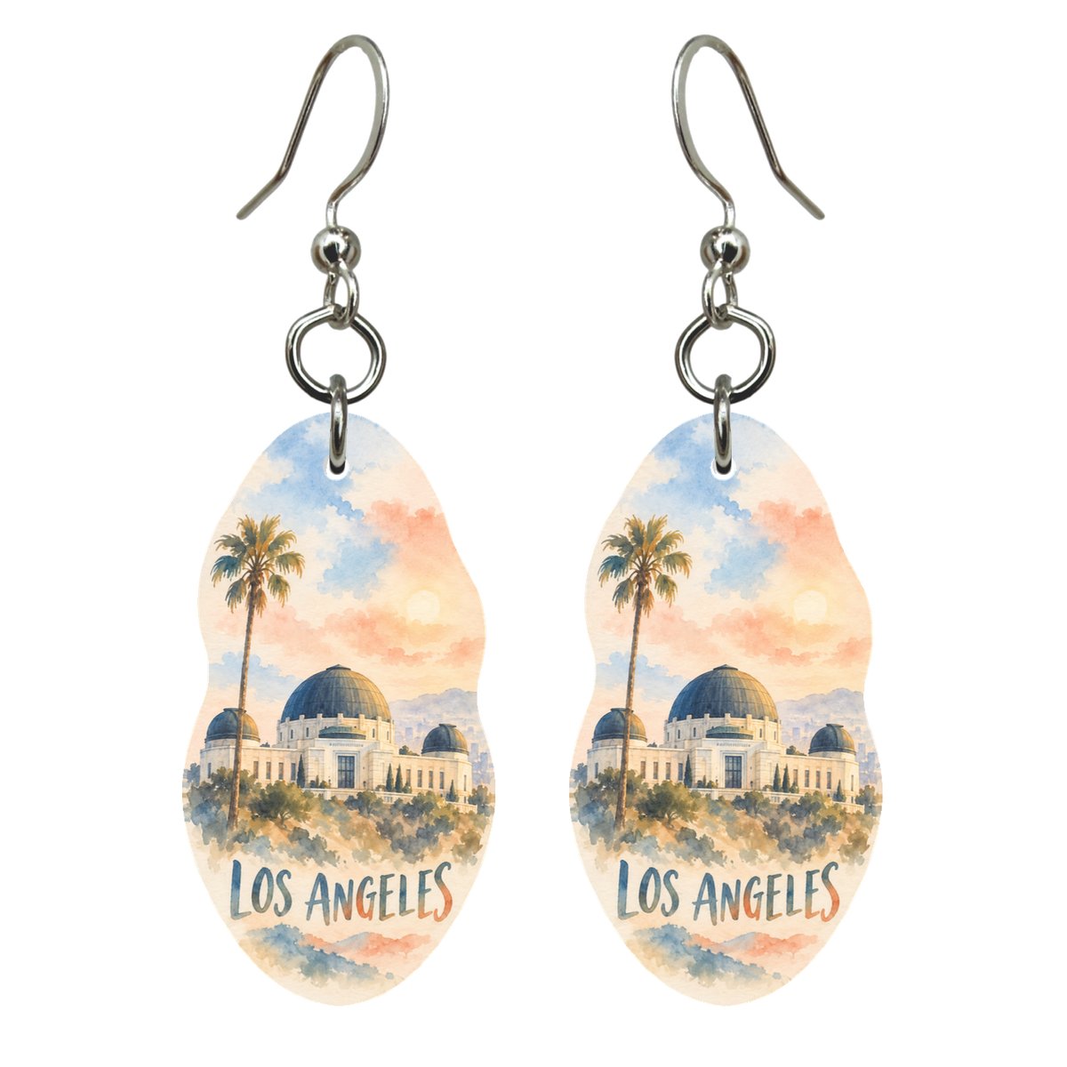 She's Choosing Los Angeles Earrings | Restrained Watercolor | S129