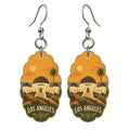 She's Choosing Los Angeles Earrings | Naive Folk Painting | S131