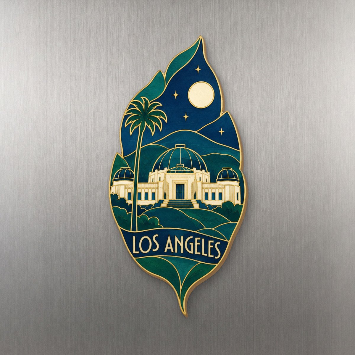 She's Choosing Los Angeles Magnet | Cloisonné-Inspired Graphic | S133-M