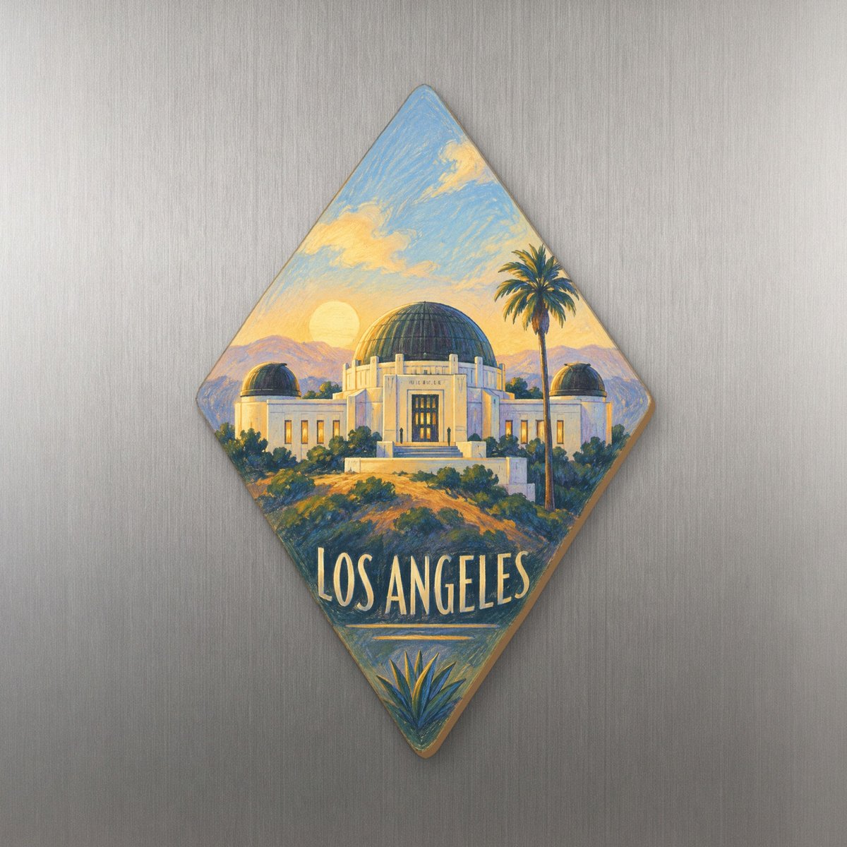 She's Choosing Los Angeles Magnet | Colored Pencil over Gouache | S135-M