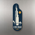 She's Choosing Chicago Magnet | Negative-Space Silhouette | S136-M